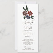 Waterverf Eenvoudige Floral Bouquet - Menu (Voorkant)