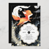 Waterverf Eenvoudige Fox Verjaardag Kaart (Voorkant / Achterkant)