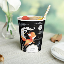 Waterverf Eenvoudige Fox Verjaardag Papieren Bekers