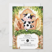 Waterverf Eenvoudige Koe Verjaardag Kaart (Voorkant)