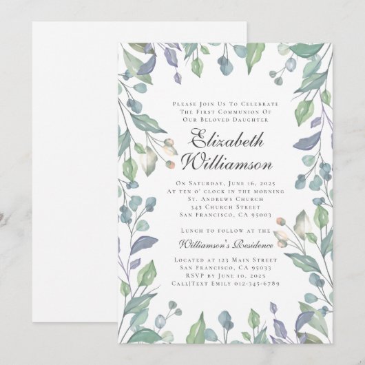 Waterverf eerste communautarisering kaart (Voorkant / Achterkant)