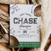 Waterverf eerste down Football verjaardagsuitnodig Kaart