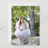 Waterverf eerste heilige communie foto dank u aankondiging (Achterkant)