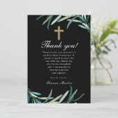 Waterverf eerste heilige communie foto dank u aankondiging (Staand voorkant)