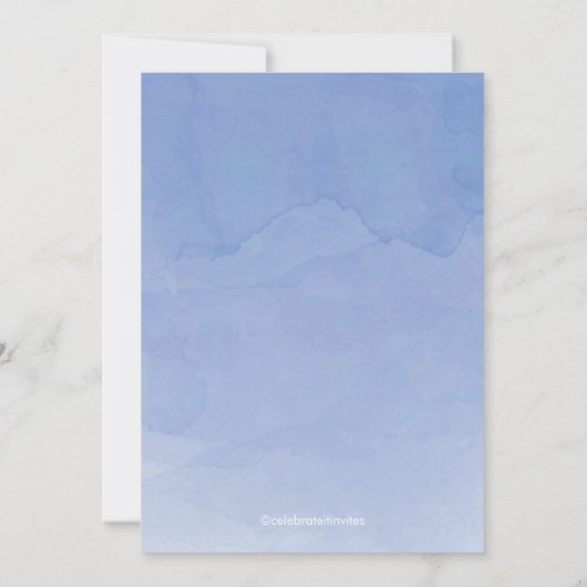 Waterverf Eerste Heilige Communie Uitnodiging (Achterkant)