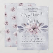 Waterverf: Eerste Kerstdag in Poinsettia Kaart (Voorkant / Achterkant)