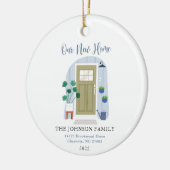 Waterverf Eerste Kerstmis Nieuwe startpunt Keramisch Ornament (Links)