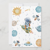 Waterverf eerste reis rond de zon 1e verjaardag kaart (Achterkant)