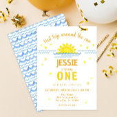 Waterverf eerste reis rond de zon - Uitnodiging