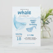 Waterverf eerste uitnodiging voor geboorte (Staand voorkant)