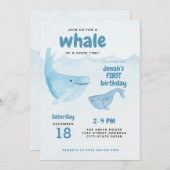 Waterverf eerste uitnodiging voor geboorte (Voorkant / Achterkant)