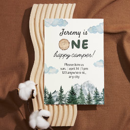 Waterverf eerste verjaardag buitenshuis kaart