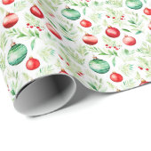 Waterverf effect diverse Bauble Decorations Cadeaupapier (Rol Hoek)