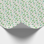 Waterverf effect diverse Fir Trees thema Cadeaupapier (Hoek)