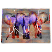 Waterverf-effect Elephant Digital Art Groot Cadeauzakje (Voorkant)