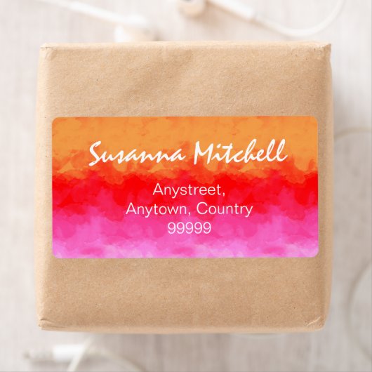 Waterverf-effecten Vruchtsalade ID134 Etiket (Insitu)