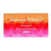 Waterverf-effecten Vruchtsalade ID134 Etiket (Voorkant)