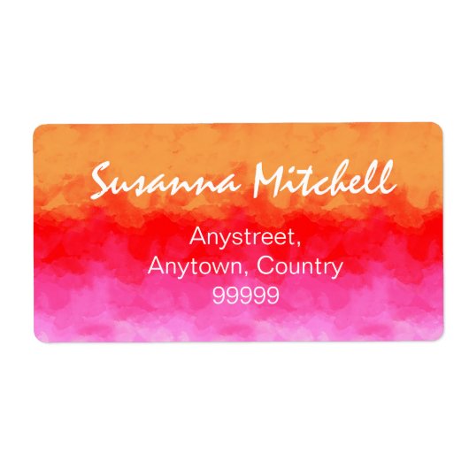 Waterverf-effecten Vruchtsalade ID134 Etiket (Voorkant)