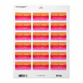 Waterverf-effecten Vruchtsalade ID134 Etiket (Full Sheet)