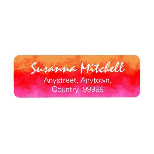 Waterverf-effecten Vruchtsalade ID134 Etiket (Voorkant)