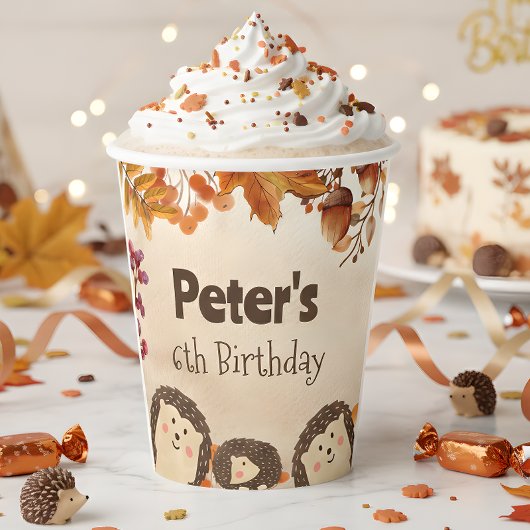 Waterverf egel Birthday Papieren Bekers