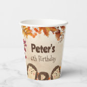 Waterverf egel Birthday Papieren Bekers (Achterkant)