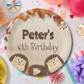 Waterverf egel Birthday Papieren Bordje