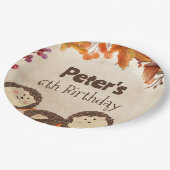 Waterverf egel Birthday Papieren Bordje (Gekanteld)