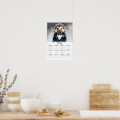 Waterverf Egel Dragen Tux 2025 Wandkalender Poster (Keuken)