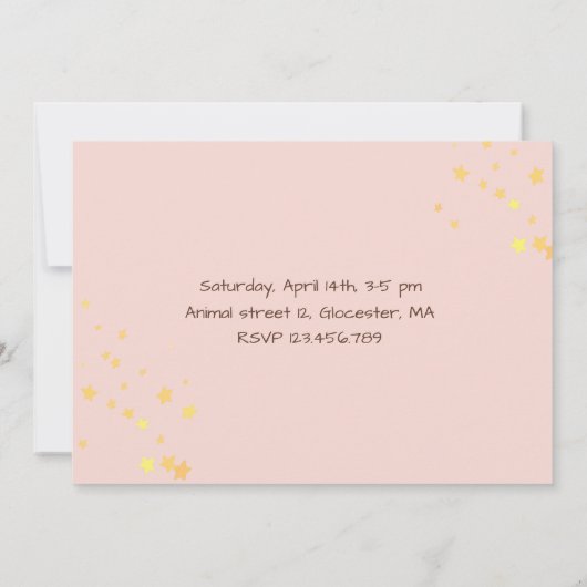 Waterverf egel eerste uitnodiging (Achterkant)