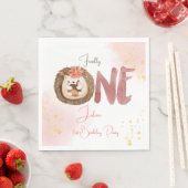 Waterverf Egel eerste verjaardag Servet (Insitu)