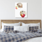 Waterverf egel- en appel-canvas tas notebooks canvas afdruk (Insitu (Slaapkamer))