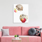 Waterverf egel- en appel-canvas tas notebooks canvas afdruk (Insitu (Woonkamer))