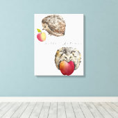 Waterverf egel- en appel-canvas tas notebooks canvas afdruk (Insitu (Houten vloer))
