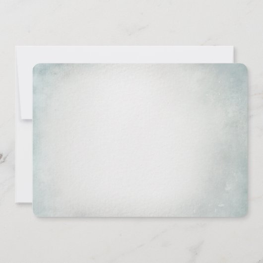 Waterverf egel en paddenstoel blauw Baby shower Kaart (Achterkant)