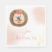 Waterverf egel Kinderen van Birthday Servet (Voorkant)