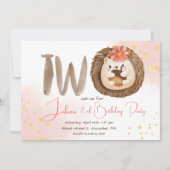 Waterverf egel tweede uitnodiging (Voorkant)