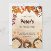 Waterverf egelg Birthday Party Invitation Kaart (Voorkant)