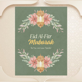 Waterverf Eid Al-Fitr Briefkaart