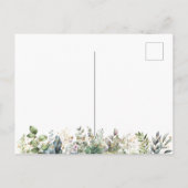 Waterverf Eid Mubarak Arabisch Maan Bladergroen Go Feestdagenkaart (Achterkant)