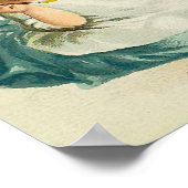 Waterverf Eieren  paasgroeten Poster (Hoek)