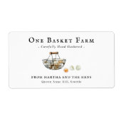 Waterverf eiermand | Verse Boerderijen Etiket (Voorkant)