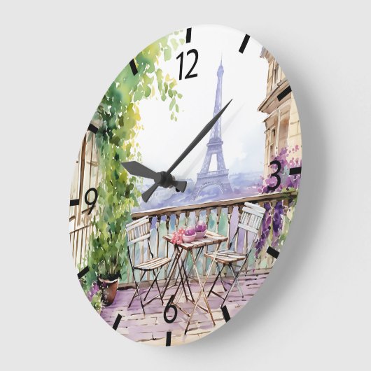 Waterverf Eifel Tower Paris Frans Café Grote Klok (Hoek)