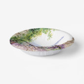 Waterverf Eifel Tower Paris Frans Café Papieren Kommen (Gebogen)