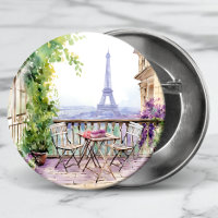 Waterverf Eifel Tower Paris Frans Café