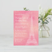 Waterverf Eiffel Tower Parisian Birthday Kaart (Staand voorkant)