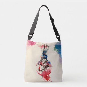  Waterverf Eiffel Tower Travel Love Crossbody Tas