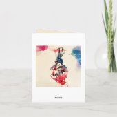  Waterverf Eiffel Tower Travel Love Feestdagen Kaart (Achterkant)