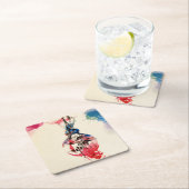  Waterverf Eiffel Tower Travel Love Kartonnen Onderzetters (Insitu)