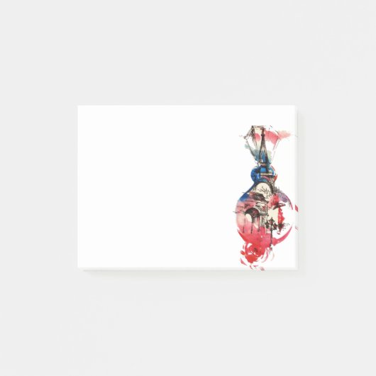  Waterverf Eiffel Tower Travel Love Post-it® Notes (Voorkant)